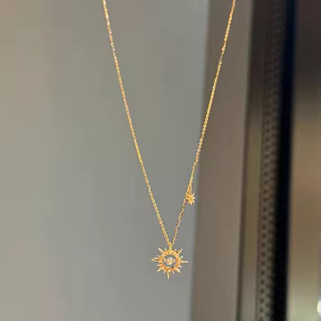 Sun Necklace Radiate celestial elegance with this striking sun necklace, a timeless piece that captures the warmth and vitality of solar symbolism